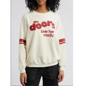 NWT Daydreamer The Doors Love Her Madly Reverse Raglan Sweatshirt - Size Small